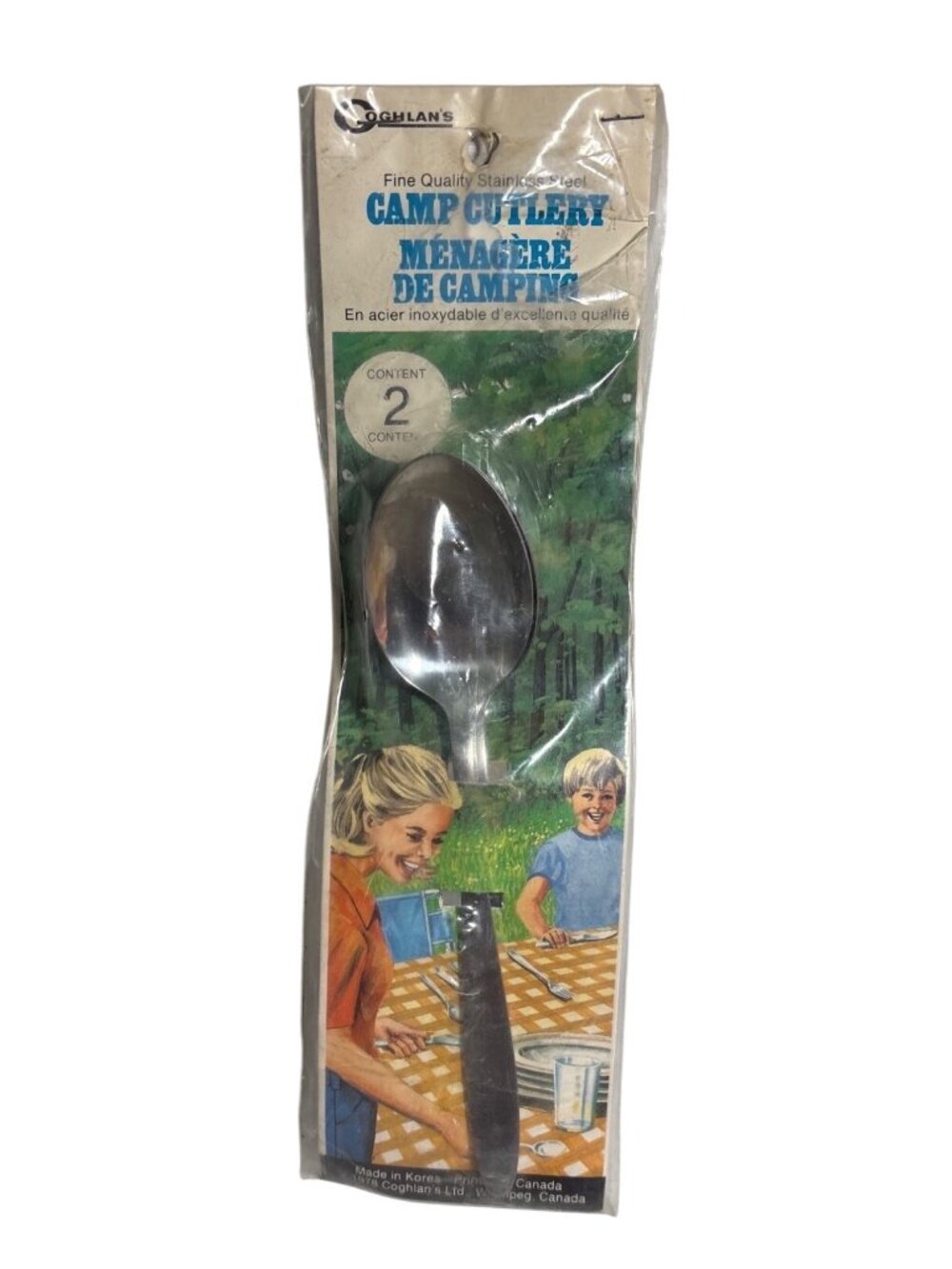 Coghlans Camping Cutlery Set of 2 Spoons Outdoor Camping Hiking Stainless Steel